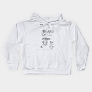 Guitar shematics Kids Hoodie